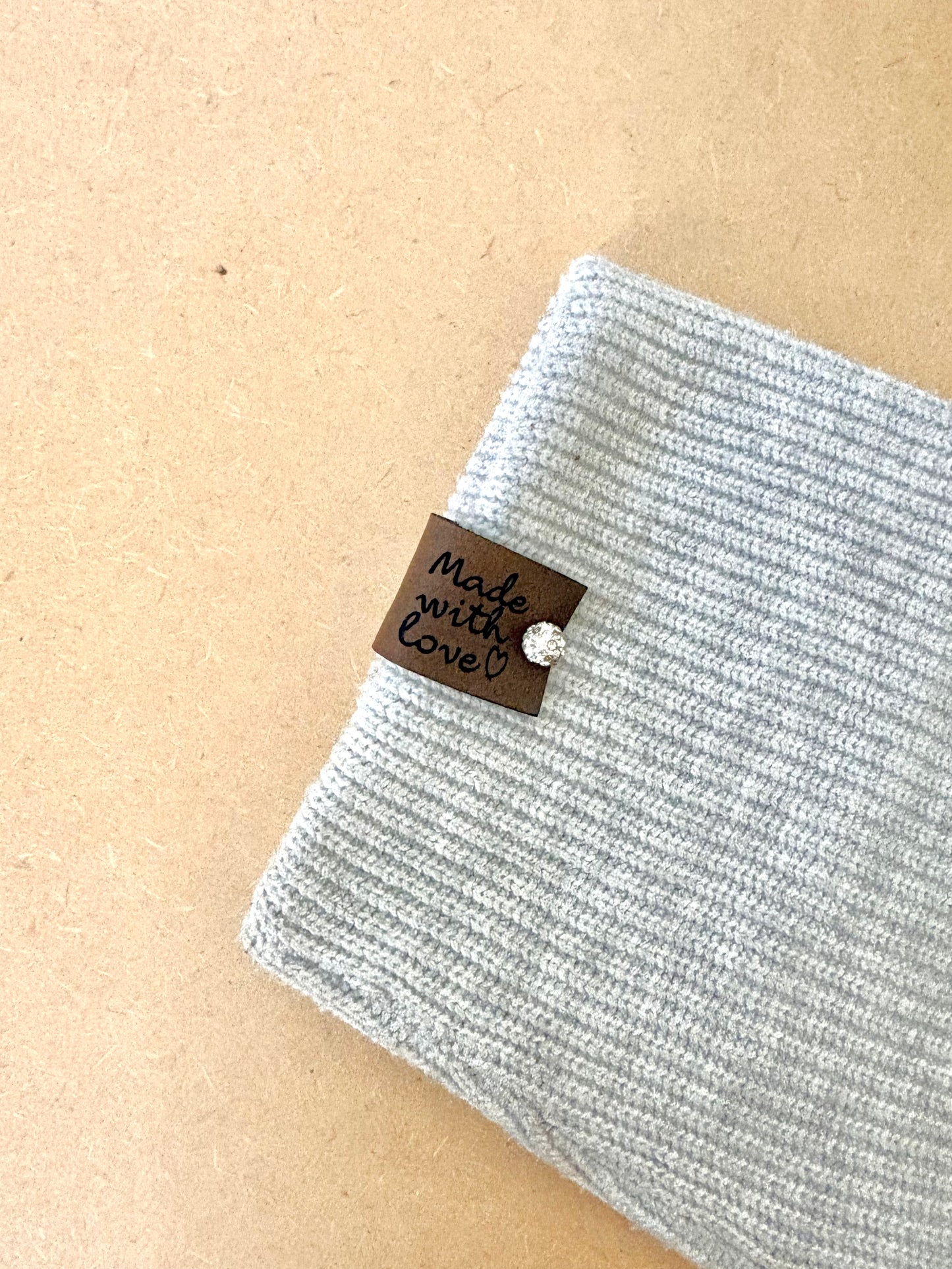 Custom Faux Leather Tags Dark Brown
