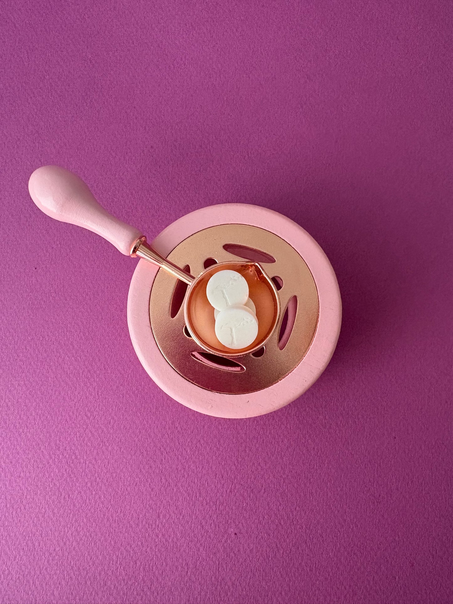 Wax stove & spoon pink