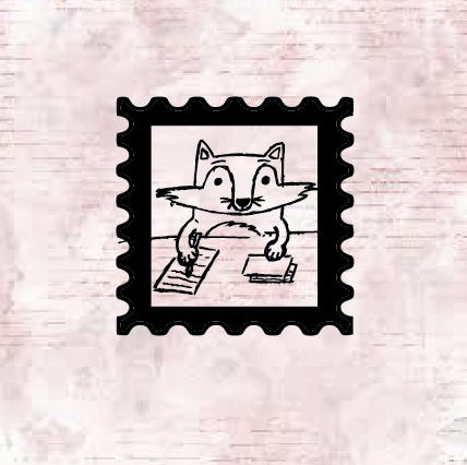 Fox Writing Postcards Stamp