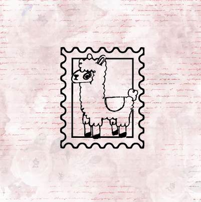Llama Postage Stamp