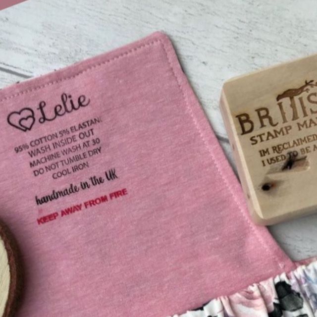 Custom Rubber Stamp for Garment Care Instructions