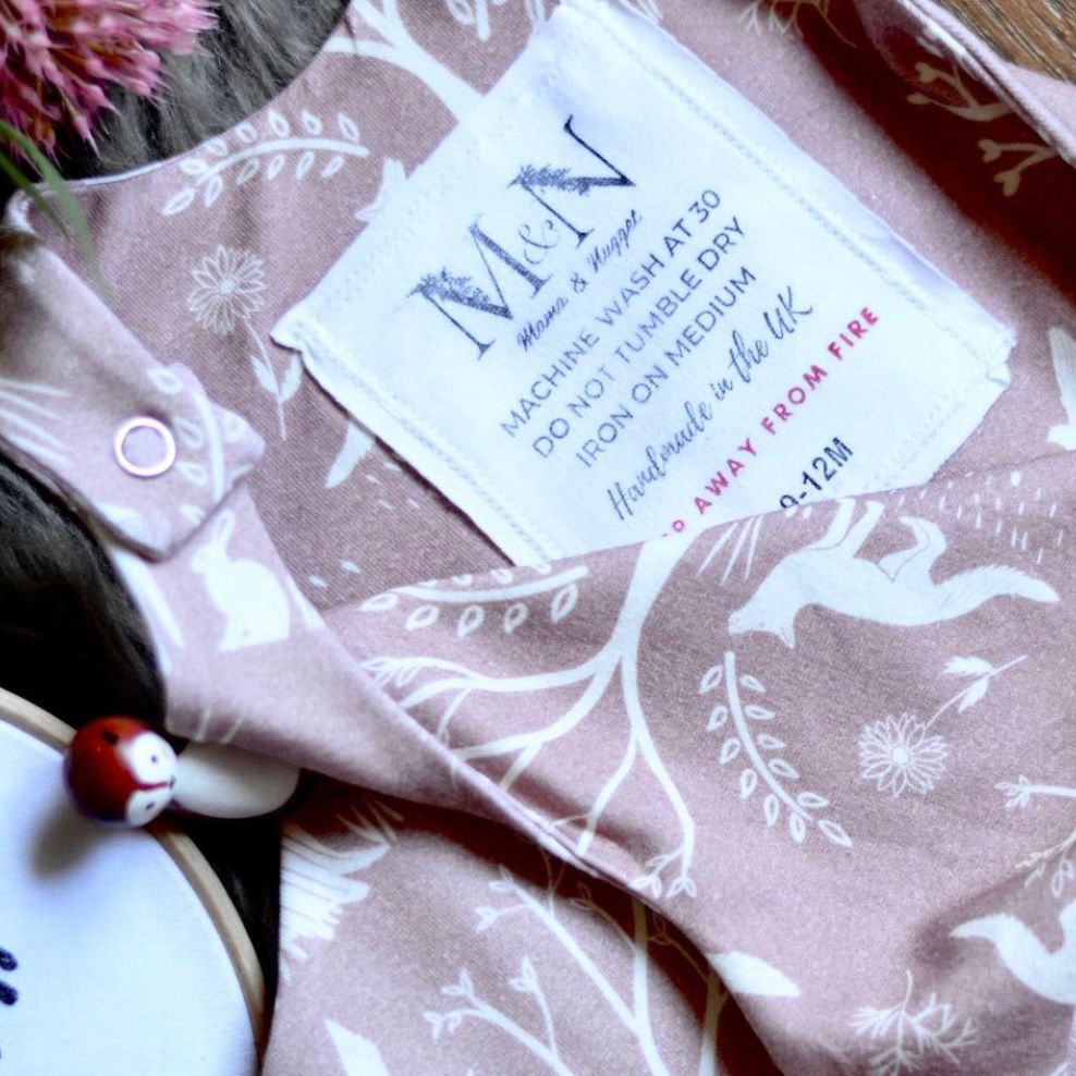 Custom Rubber Stamp for Garment Care Instructions
