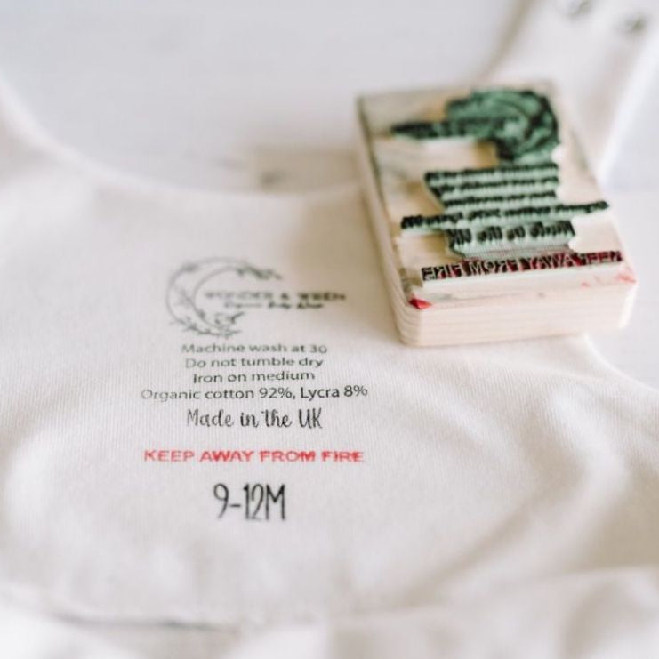Custom Wash Care Stamp For Clothing