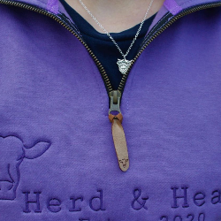 Faux suede zip pulls