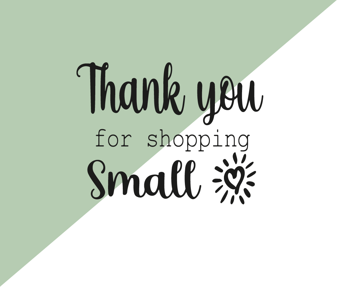 Thank You for Shopping Small Stamp (Cute Heart Design)