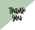 Pretty Font Thank You Stamp