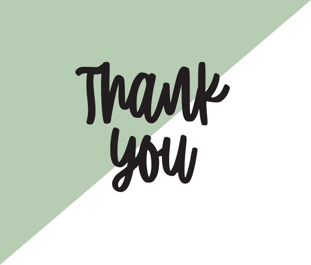 Pretty Font Thank You Stamp