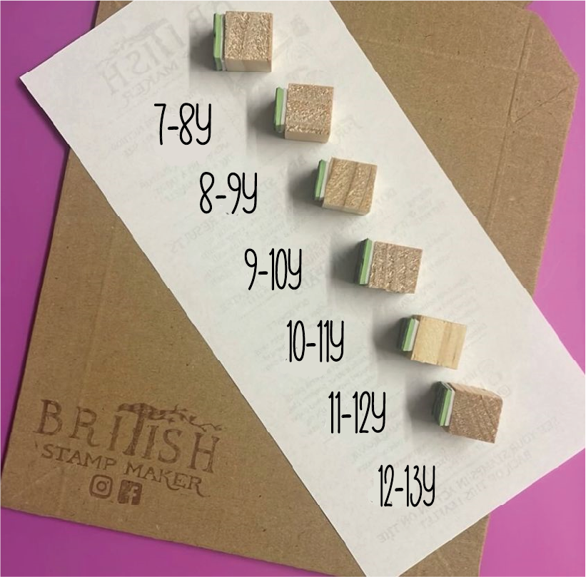 Clothing makers age label stamp